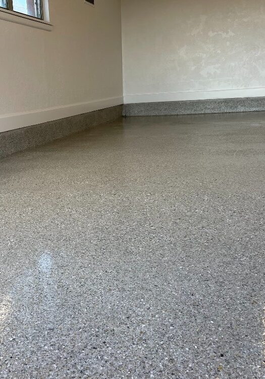 New epoxied garage floor